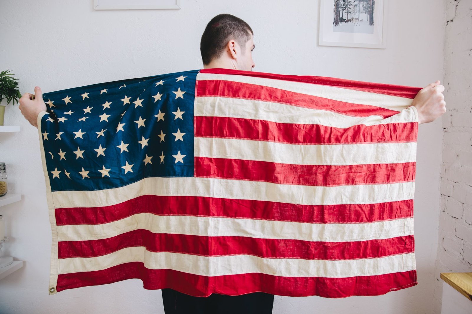 Folded flag displayed at home, a quiet reminder of the VA month of death benefit for survivors