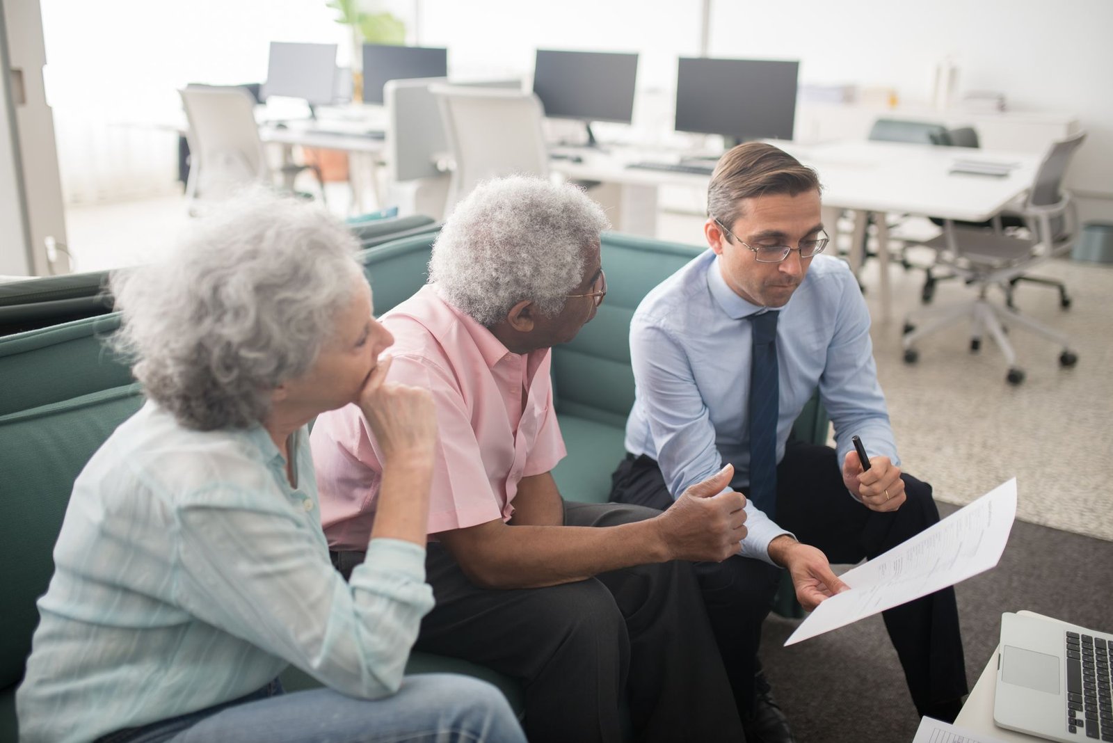 Financial advisor explaining survivor benefit changes tied to the SBP DIC offset for surviving spouses
